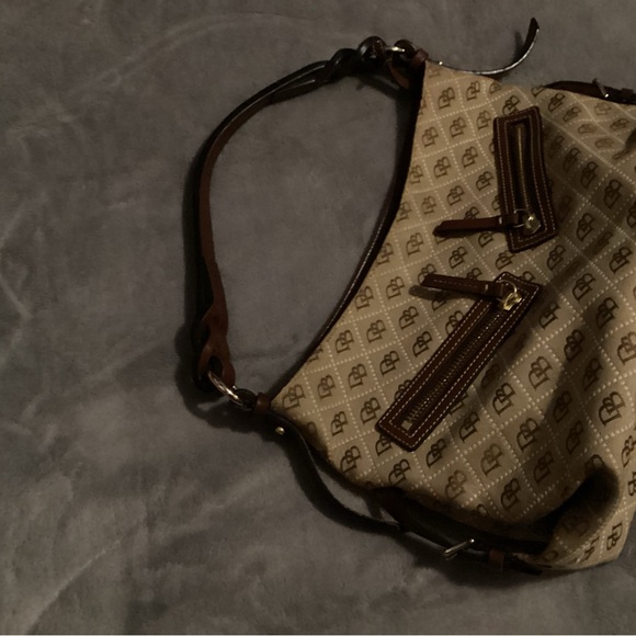Dooney & Bourke Tan and Brown Shoulder Bag - Picture 4 of 8